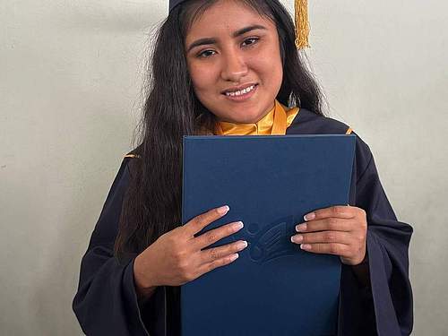 Girl with Certificate